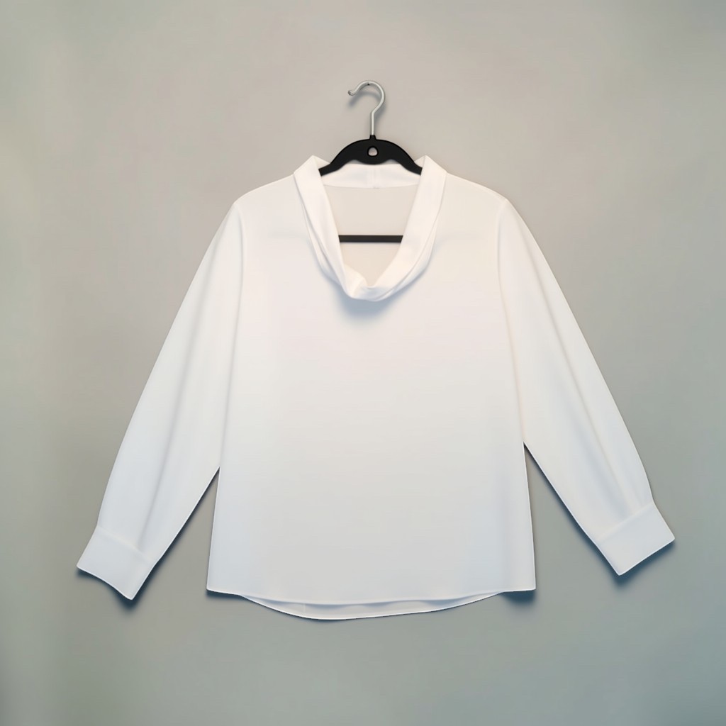 Blusa Mujer - Blusa Blanca Logo gris