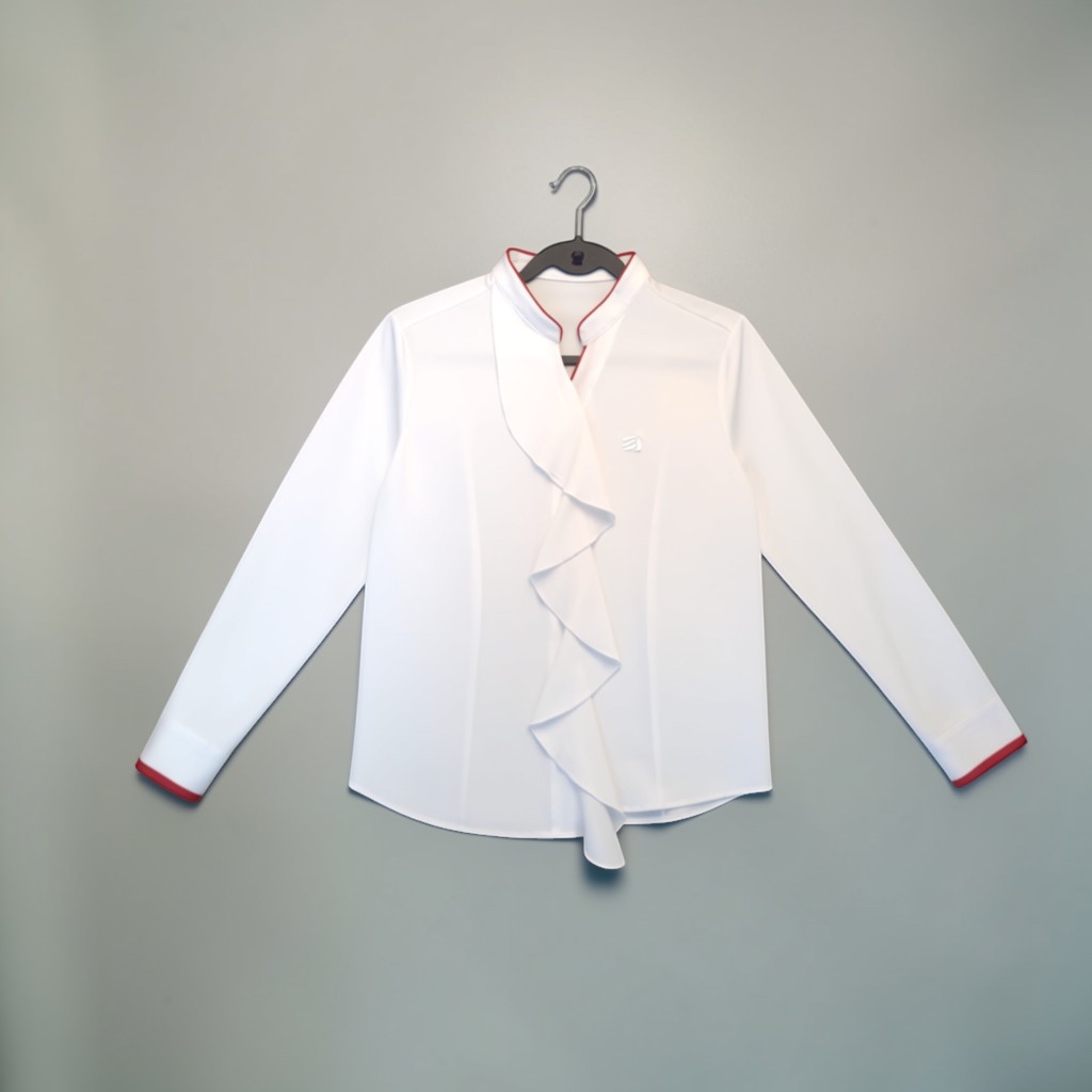 Blusa Mujer - Blusa Blanca Cuello Pañuelo