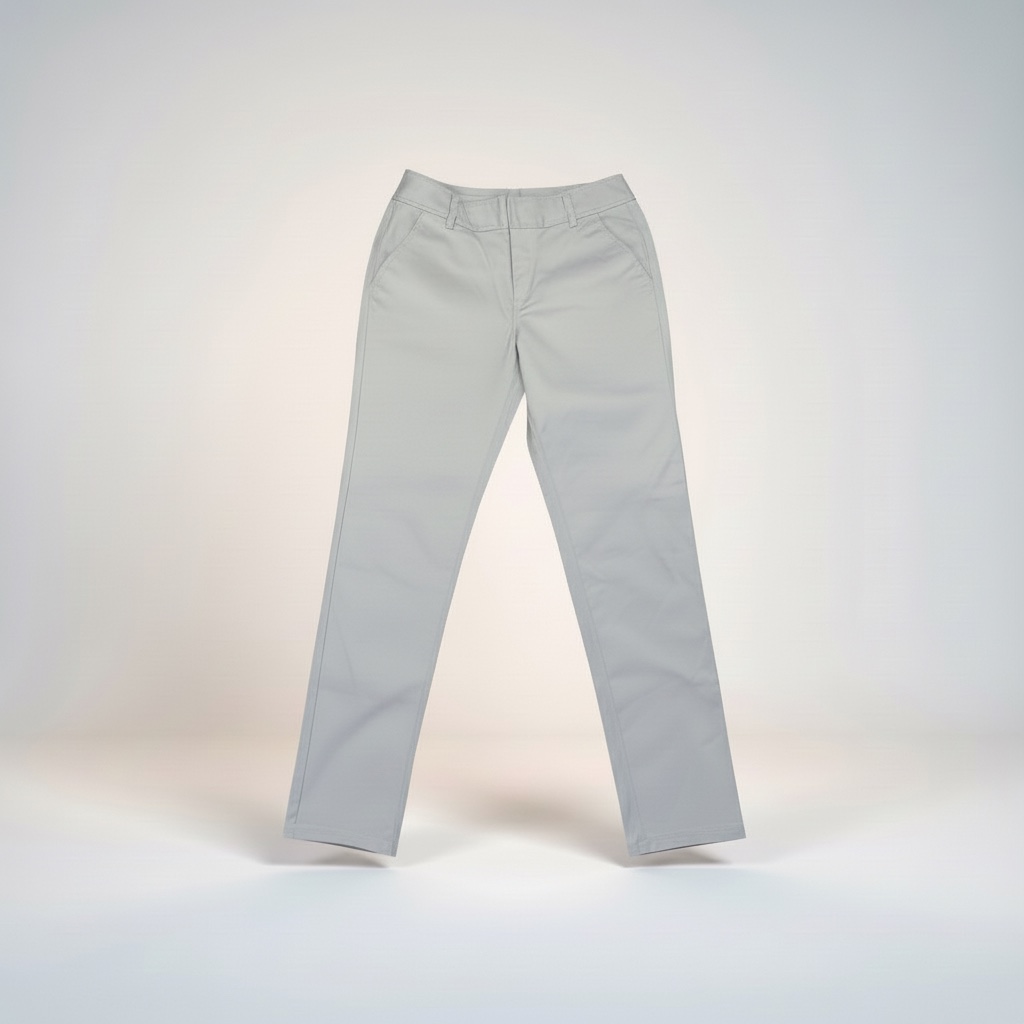 Pantalon de Mujer - Pantalon Gabardina Gris Claro